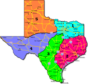 Texas Marshal Association › Region Map